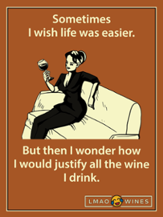 Justify the wine I drink